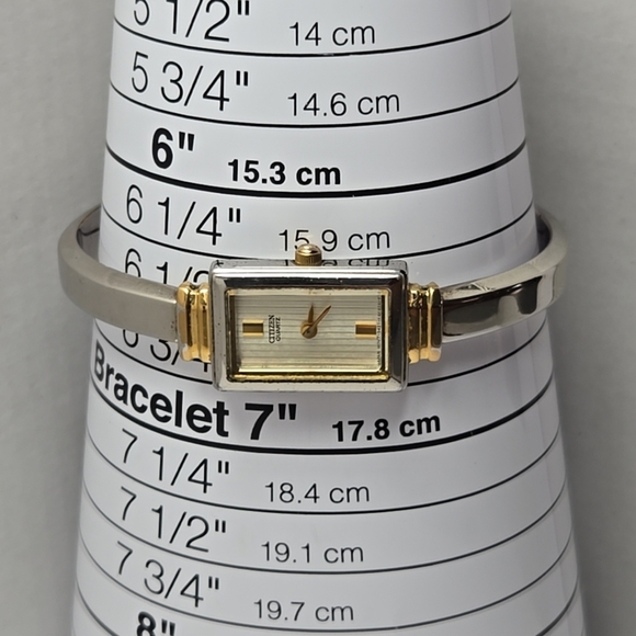 Womens Citizen 5421-K15044CK 15mm Tank Semi-Bangle Quartz Watch New Battery - Picture 6 of 11